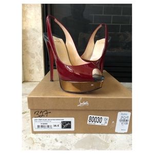 Christian Louboutin Lady Peep Sling 150 Patent